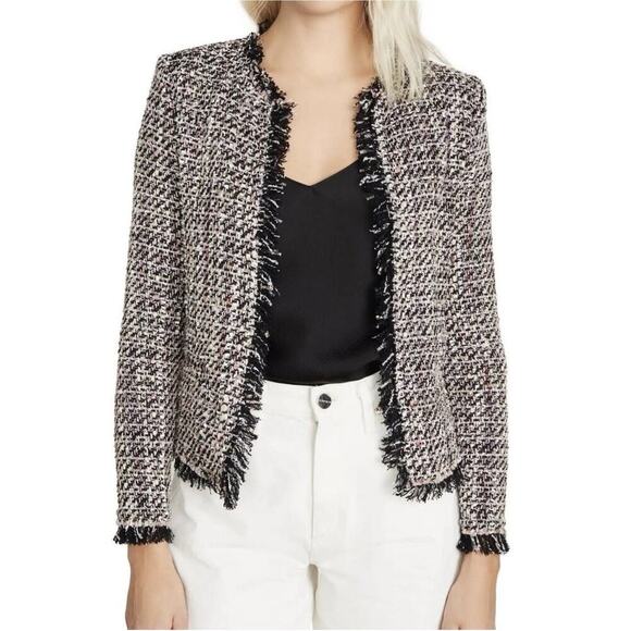 IRO Shavadispe Tweed Blazer Size 2 or 34 Black Multi Lady Jacket Maximalist Prep - Picture 2 of 13